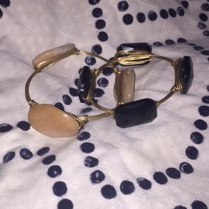 Pair of Stone/gem bangles.